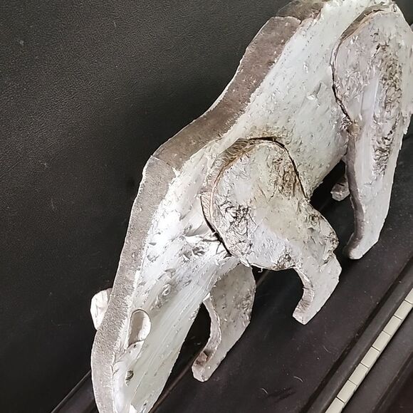 Polar Bear Textured Stand Alone Figure Handmade Large Wooden - Picture 2 of 10